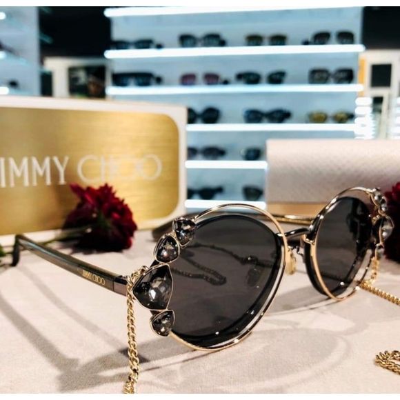 Jimmy Choo ShineS Sunglasses Swarovski Crystal 25th Anniversary Limited Edition - Picture 6 of 17